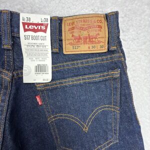 Levis 517 Boot Cut Denim Jeans Mens 30x30 Blue NWT